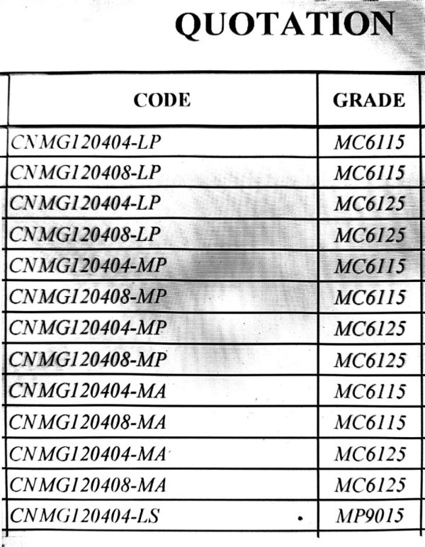 Mảnh Tiện Mitsubishi CNMG120404-MS- Grade - Ảnh 2