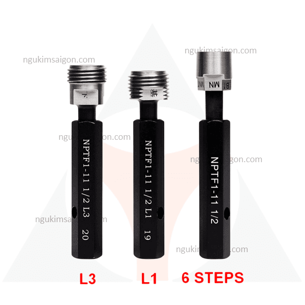 Bộ dưỡng kiểm ren lỗ 1-11.5NPTF (L1 & L3 & 6 Step) 2 dưỡng kiểm ren lỗ